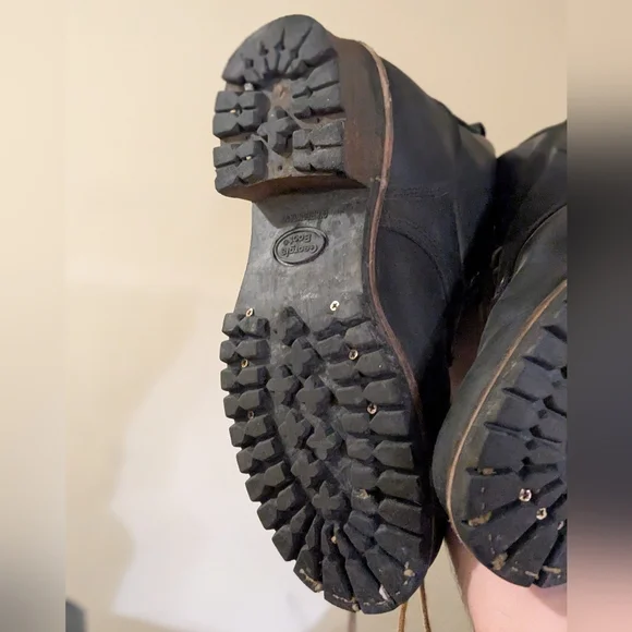 Vegan Georgia Boot Men's Black and Brown Lace-Up Steel Toe Boots - Picture 3 of 5